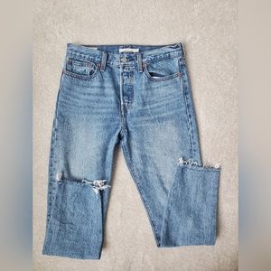 Levi's wedgie straight fit jeans light medium wash blue